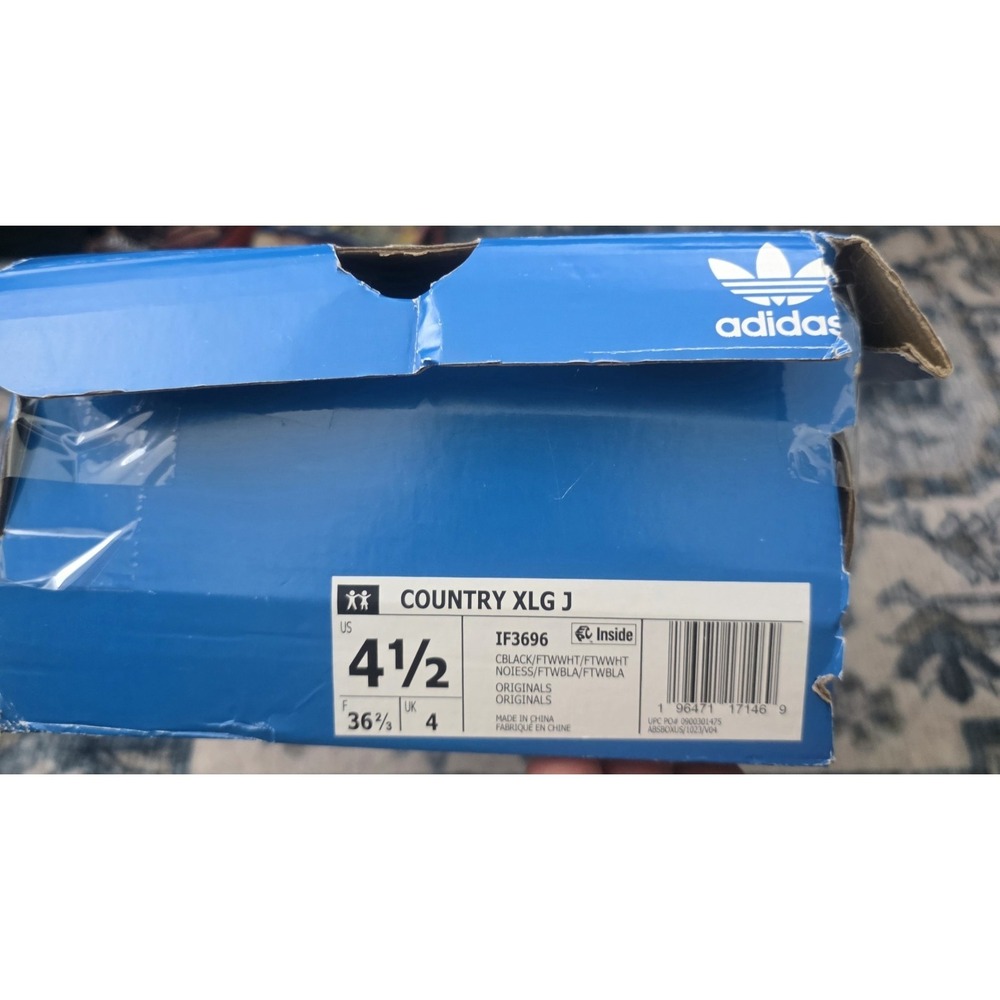 Adidas Country XLG 'Black White'  Athletic Sneakers Womens sz 4.5‎ NWTS - Picture 9 of 9